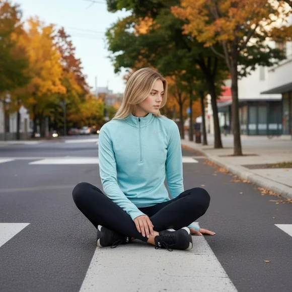Nike Women’s Blue Dri-FIT 1/2 Zip Pullover - Size S - Performance Gear - Picture 4 of 16